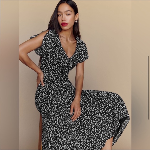 Reformation Black and White Maxi Dress - Picture 3 of 9